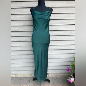 Green long dress